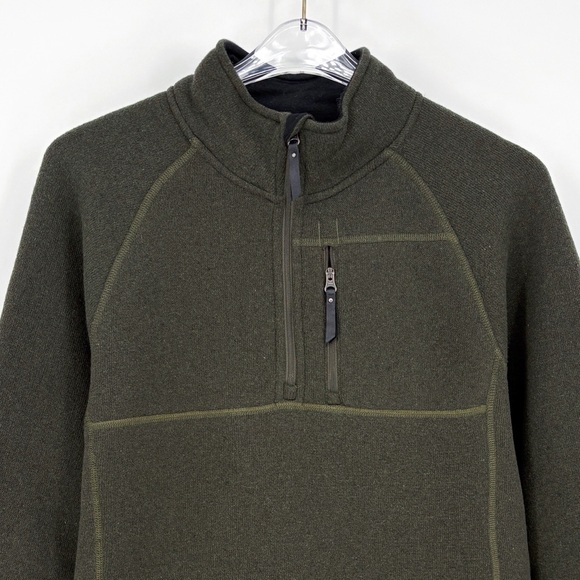SMARTWOOL Echo Lake 1/2 Zip Green Merino Wool Jacket S - Picture 3 of 9